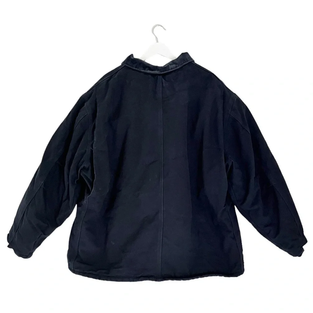 Carhartt‎ Men’s Quilted Winter Duck Coat Navy Blue Size 3XL Logo Patch
